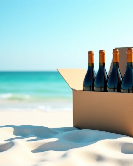 Coffret LABALLE : Les Pieds dans le Sable Blanc, étui 6 bouteilles en carton écologique