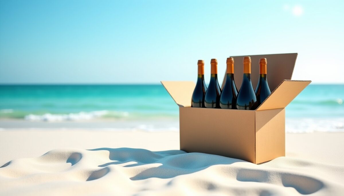 Coffret LABALLE : Les Pieds dans le Sable Blanc, étui 6 bouteilles en carton écologique