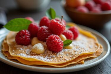 Le Délice Courchevel : Millefeuille de Crêpes, Génoise et Fruits Rouges