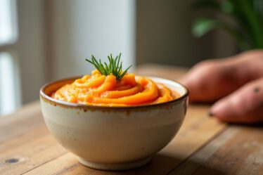 Délicieuse purée de patate douce express préparée au Thermomix